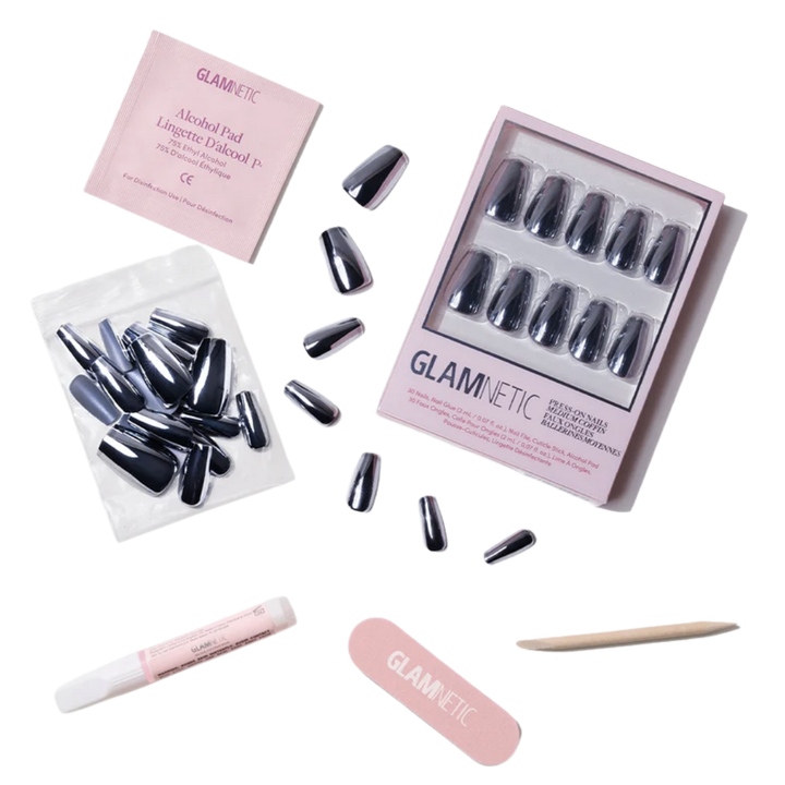 Gunmetal Press on Nails
