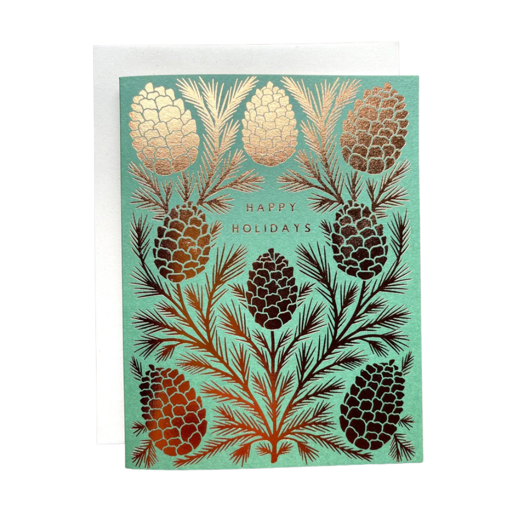 "Happy Holidays" Foil Stamped Card - XM50