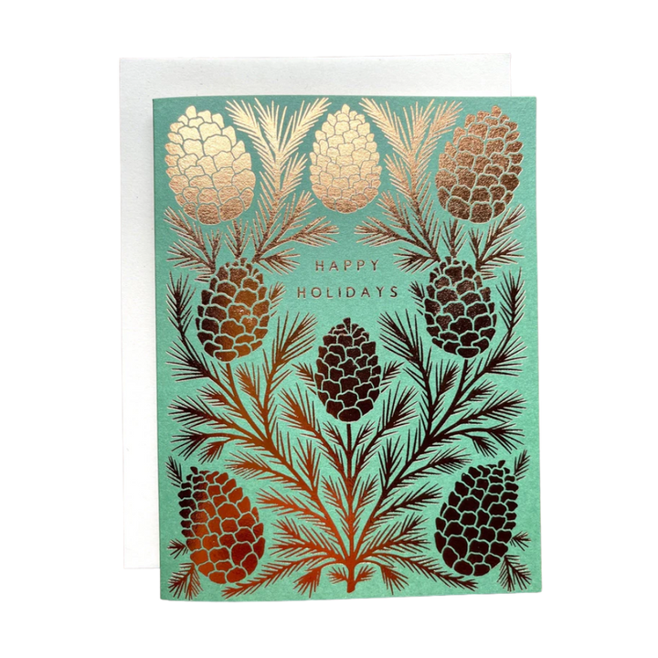 "Happy Holidays" Foil Stamped Card - XM50