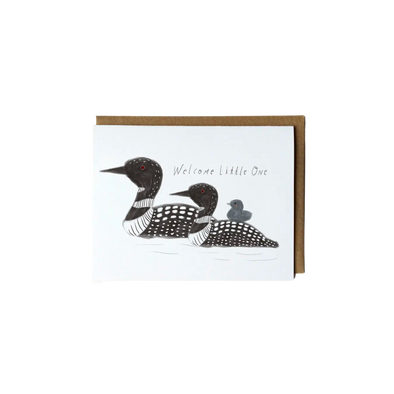 Loon Welcome Little One Baby Card