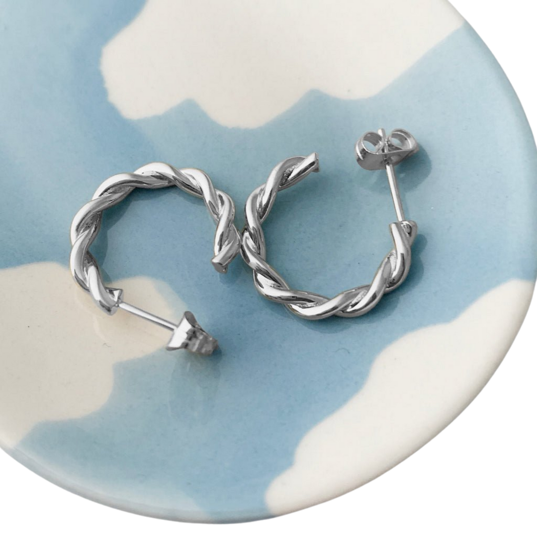 Thick Twist Hoops