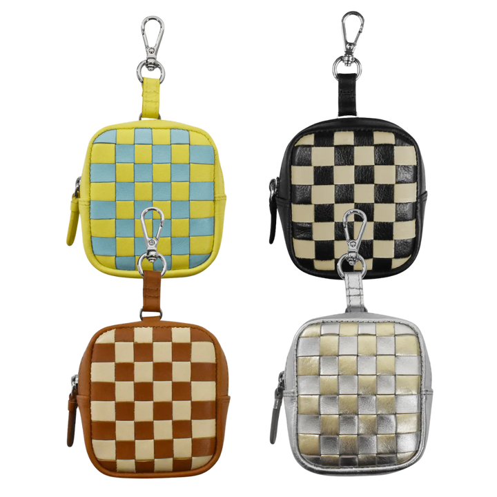 Checkerboard Rectangle Pouch Charm