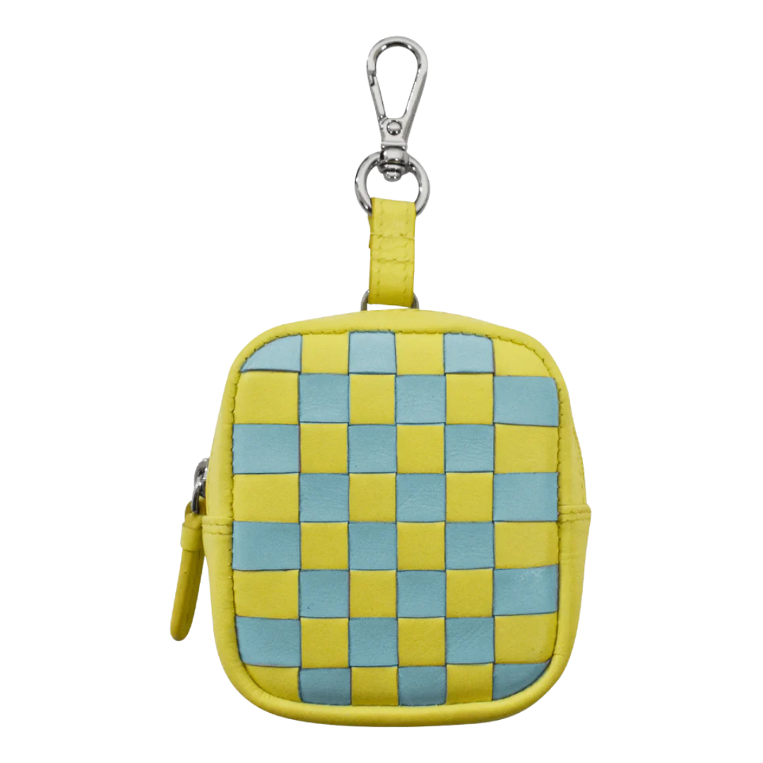 Checkerboard Rectangle Pouch Charm