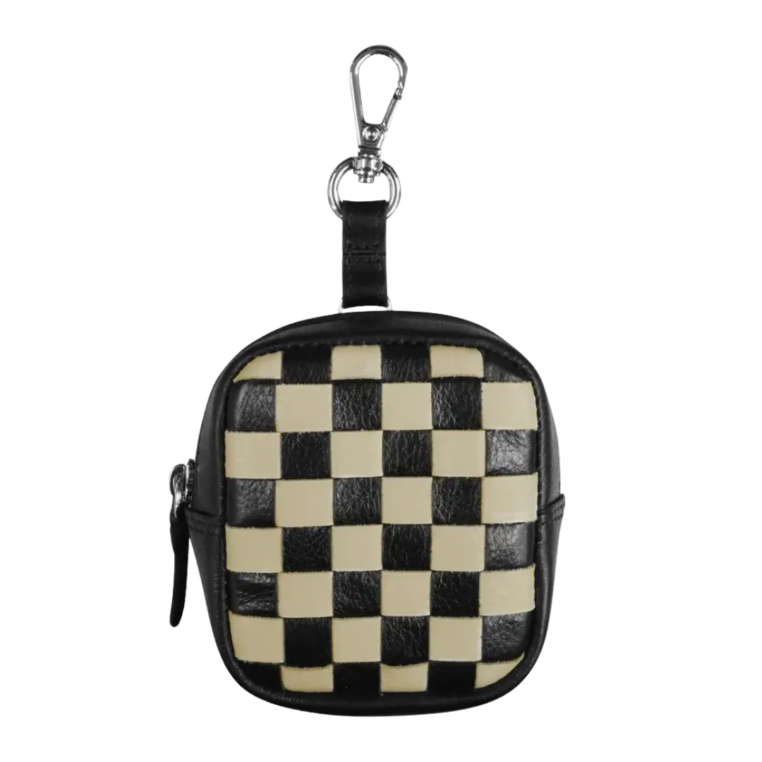 Checkerboard Rectangle Pouch Charm