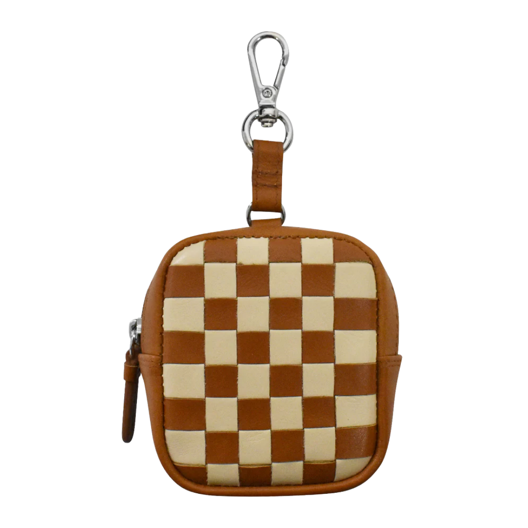 Checkerboard Rectangle Pouch Charm