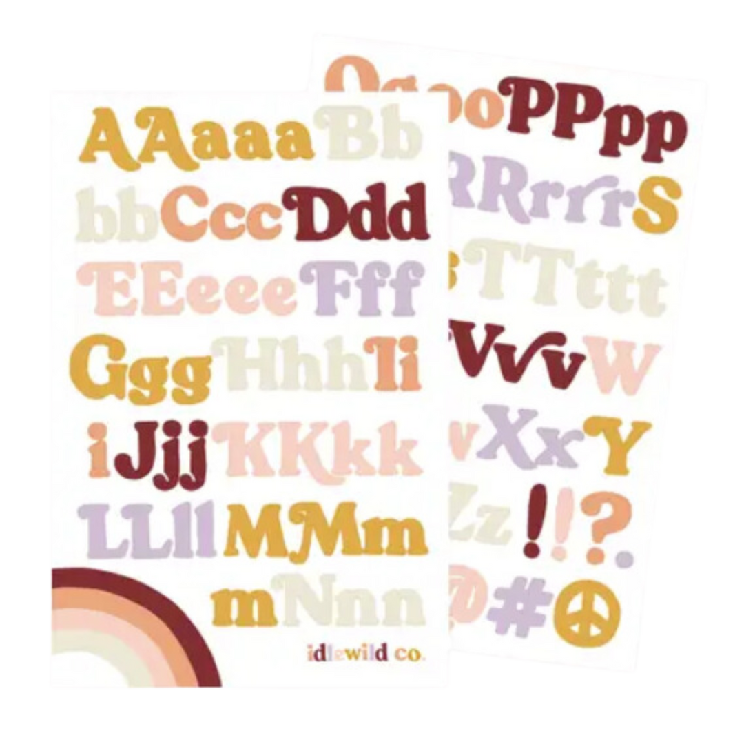 Groovy Alphabet Sticker Sheets