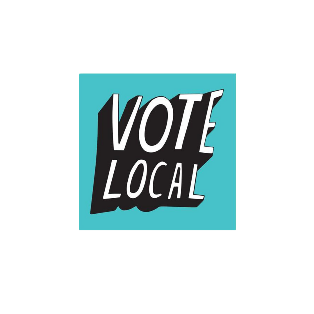 Vote Local Sticker - turquoise