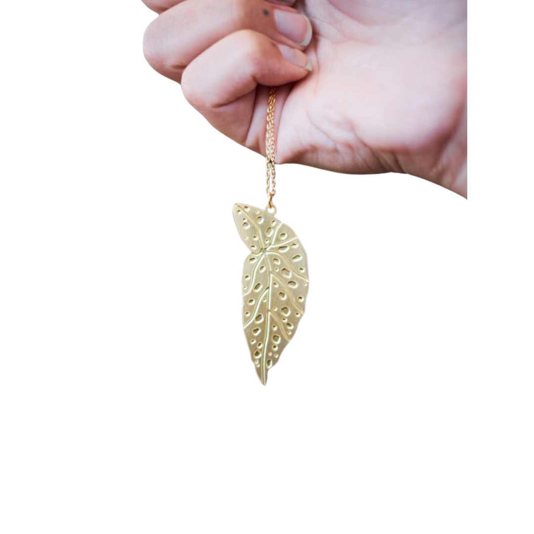 Polkadot Begonia Leaf Necklace