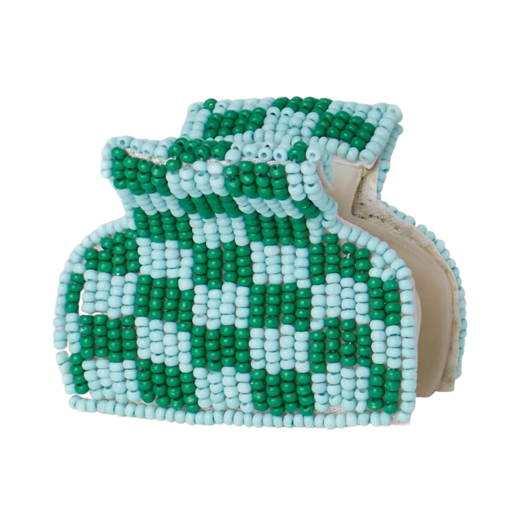 Gia Petite Multi-Color Checked Claw Clip