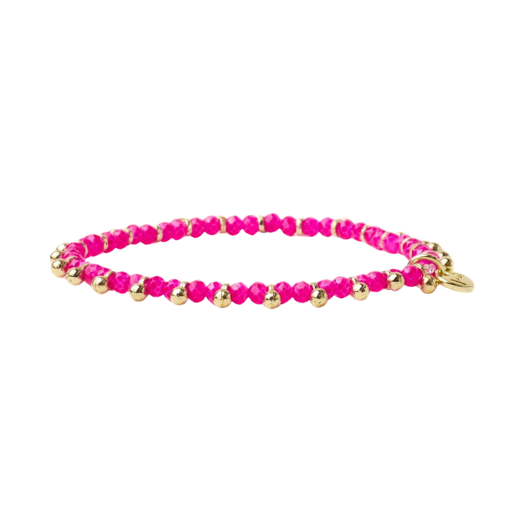 Kami Crystal With Brass Charm Bracelet