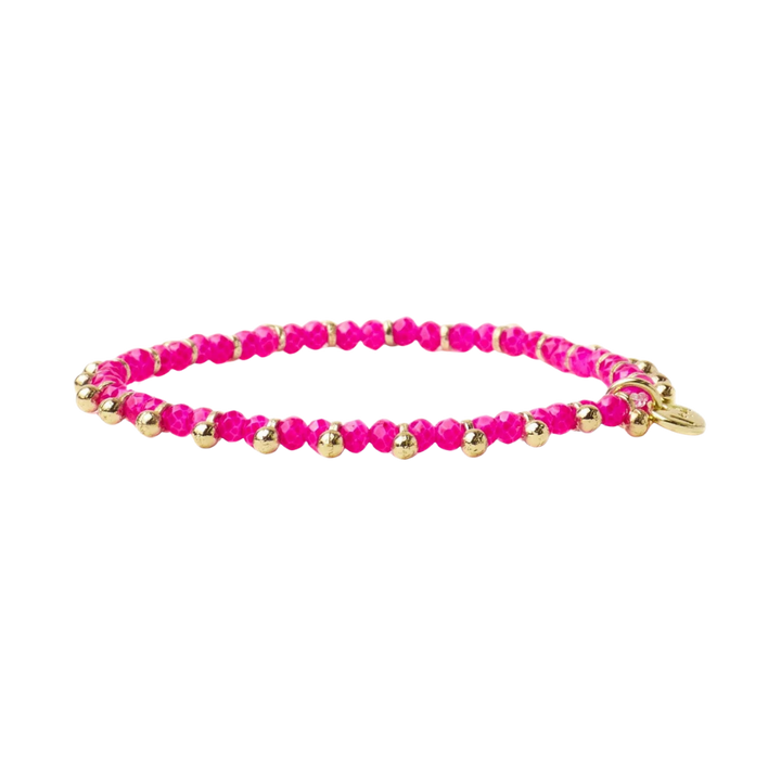 Kami Crystal With Brass Charm Bracelet