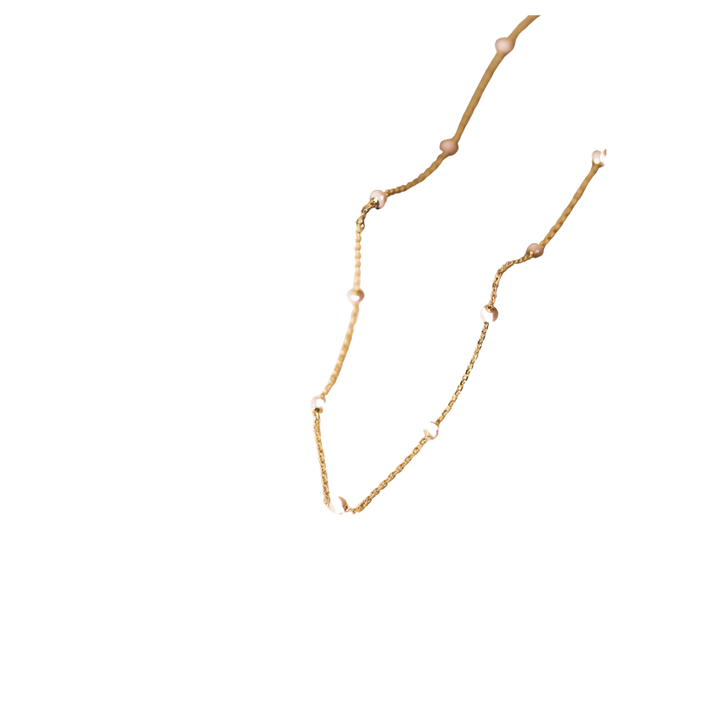 Enamel Gold Necklace - 18k Gold Plated