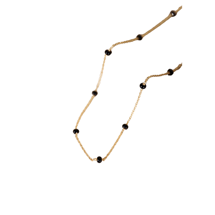 Enamel Gold Necklace - 18k Gold Plated