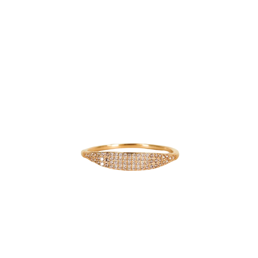 Tapered Pave Ring Champagne