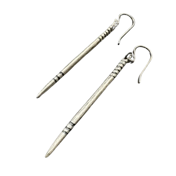 Carved Staff Earrings