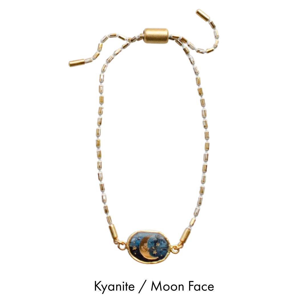 Gemstone Pull Tie Bracelets