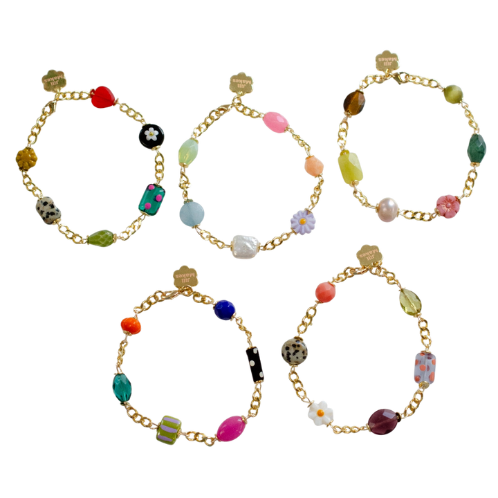 Gold Chain Charm Bracelet