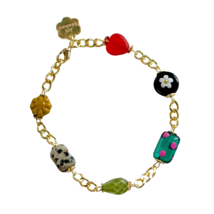 Gold Chain Charm Bracelet