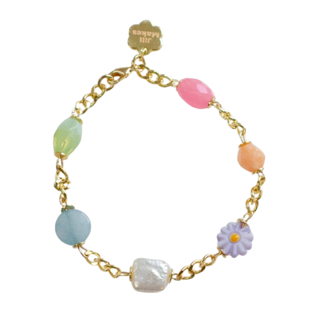 Gold Chain Charm Bracelet