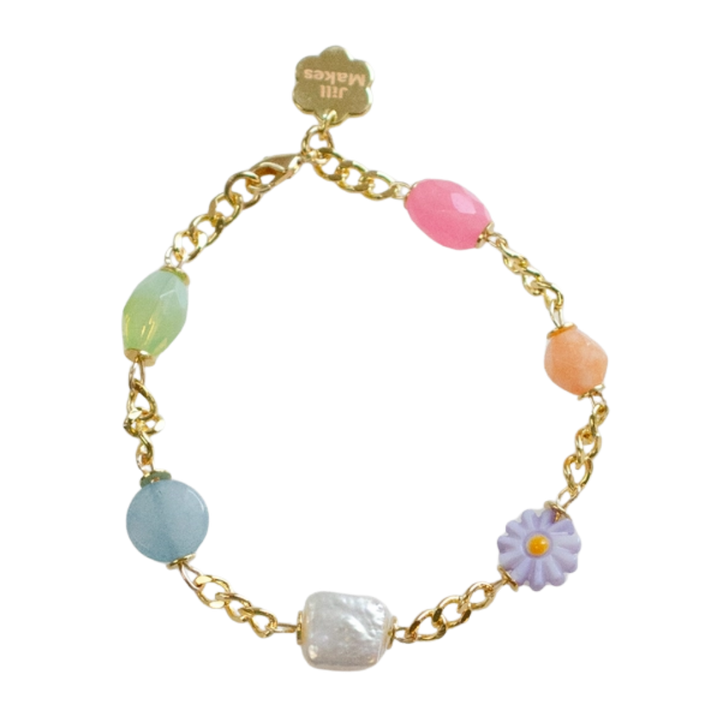 Gold Chain Charm Bracelet