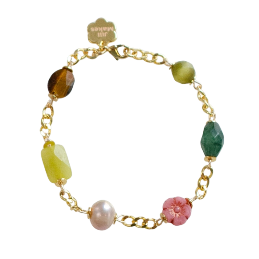 Gold Chain Charm Bracelet