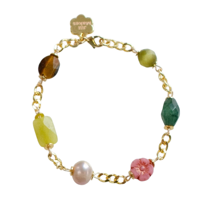 Gold Chain Charm Bracelet
