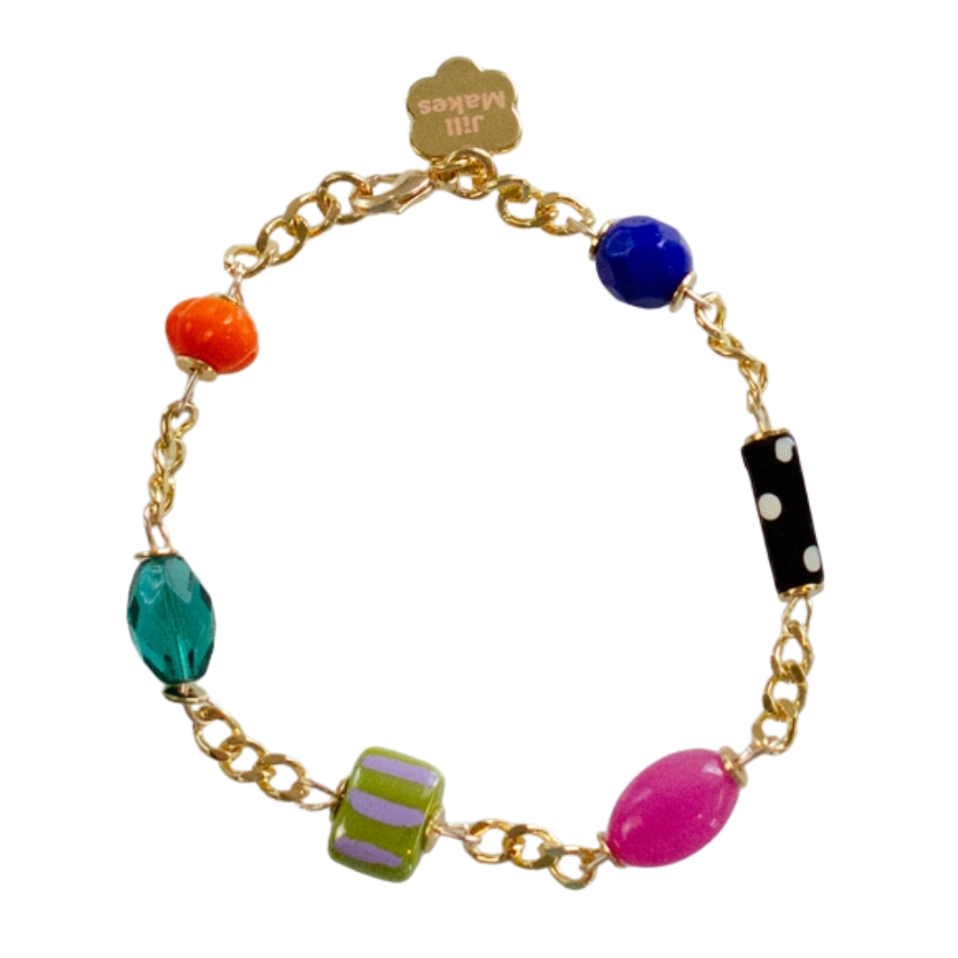 Gold Chain Charm Bracelet