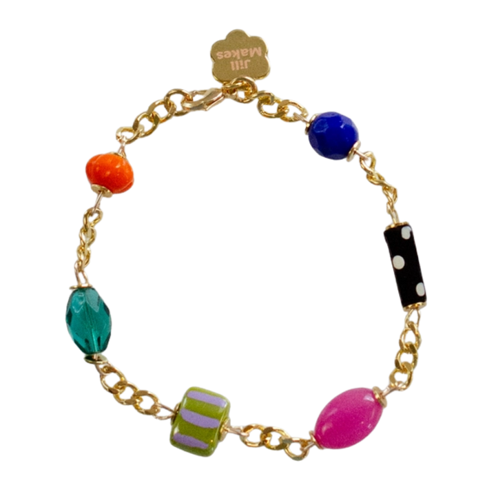 Gold Chain Charm Bracelet