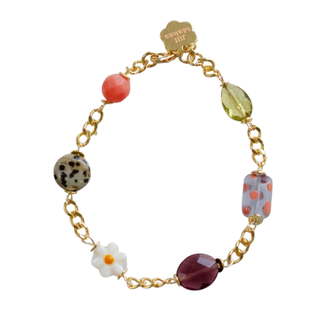 Gold Chain Charm Bracelet