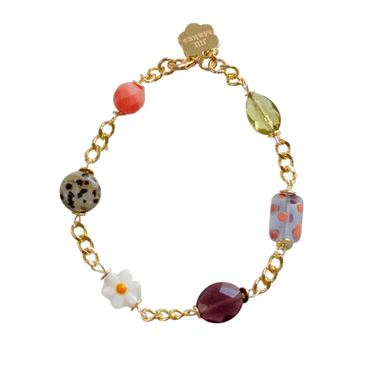 Gold Chain Charm Bracelet