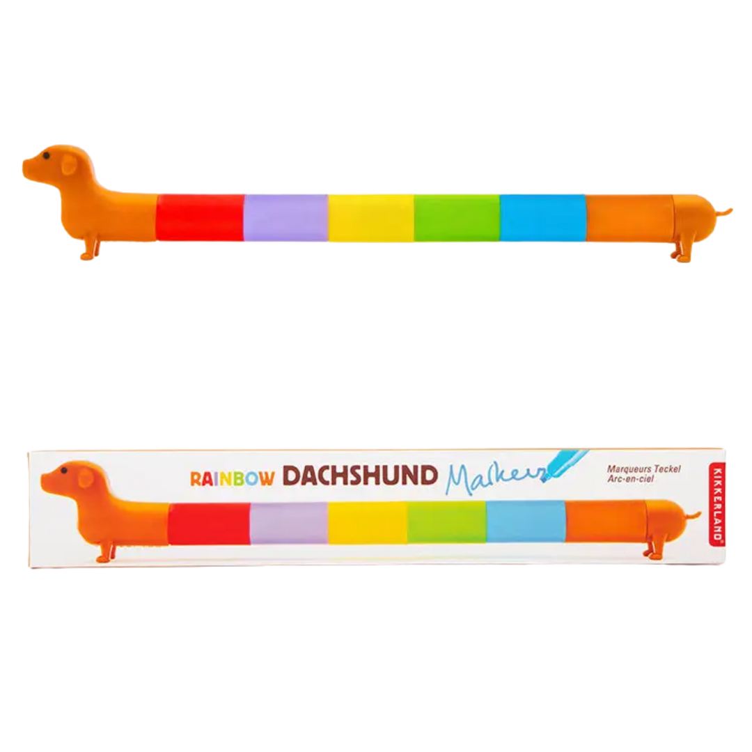 Rainbow Dachshund Markers