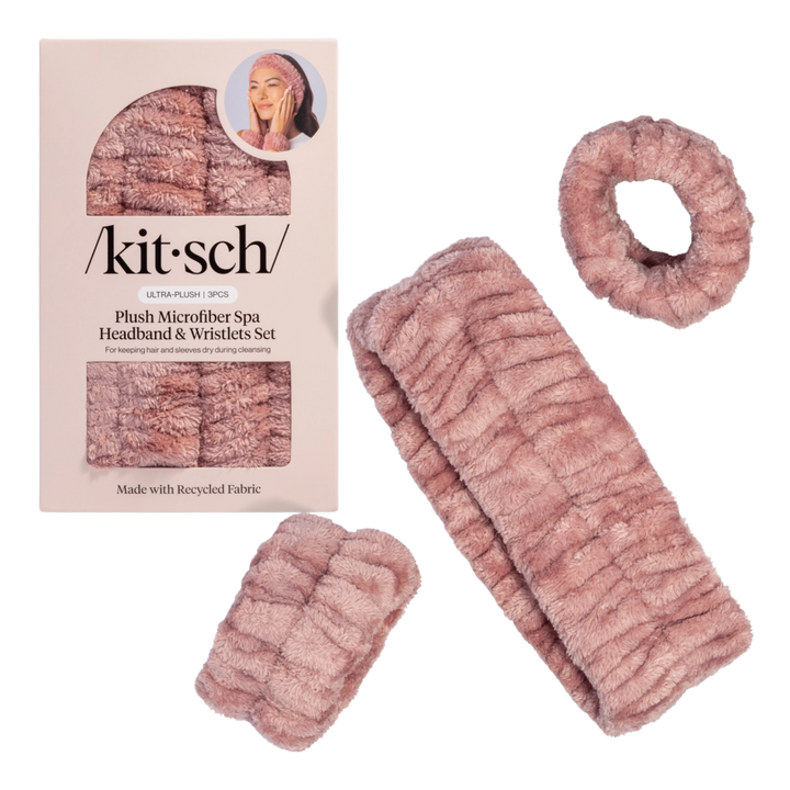 Spa Headband and Wristlets 3pc Set - Terracotta