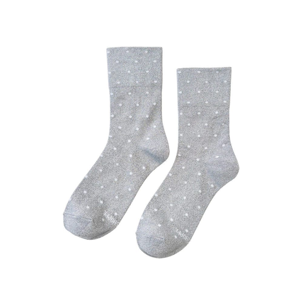 Lurex Patterned Sneaker Socks