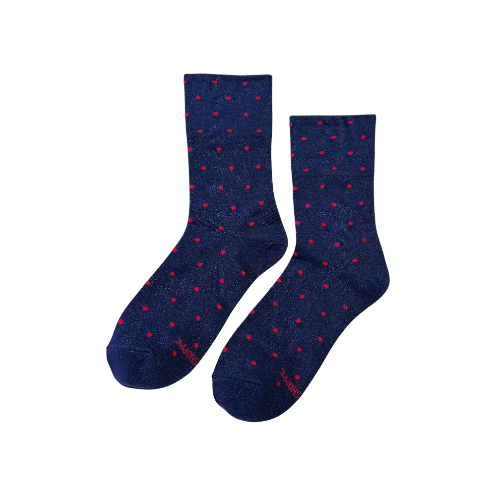 Lurex Patterned Sneaker Socks