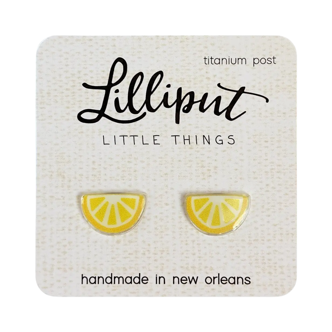 Lemon Wedge Earrings