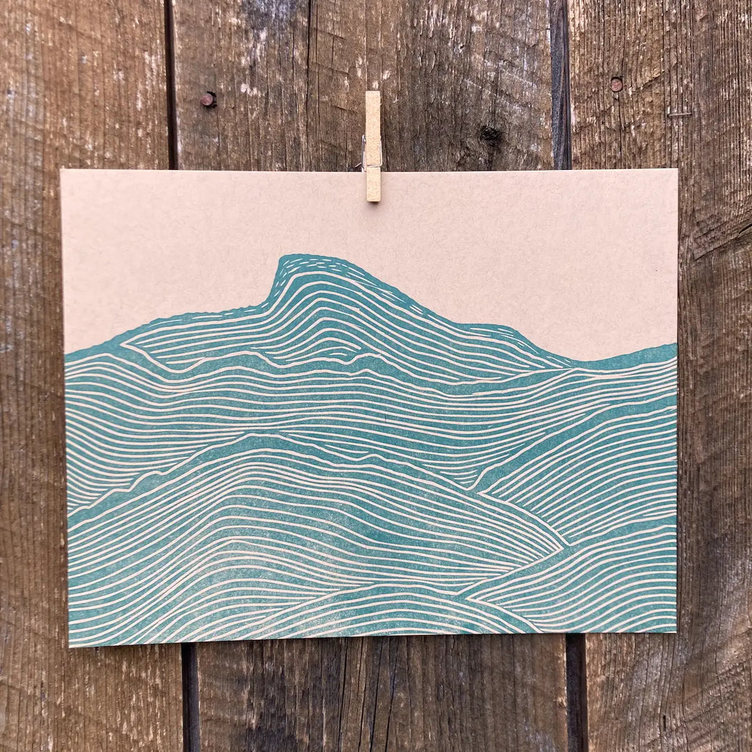 Camel's Hump Linocut Art Print