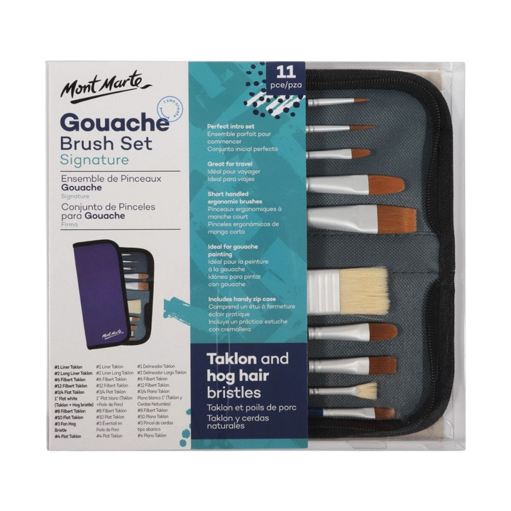 Gouache Brush Set in Wallet Signature 11pc