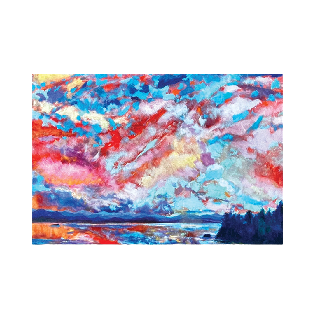 "Rock Point at Dusk" Greeting Card