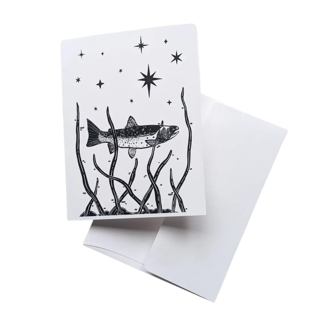 "Celestial Trout" Greeting Card