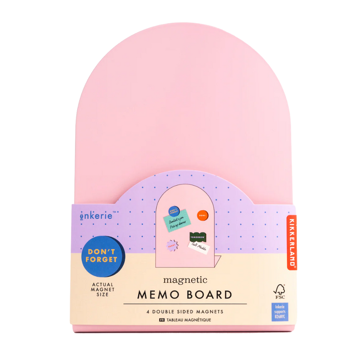 Inkerie Pink Magnetic Memo Board