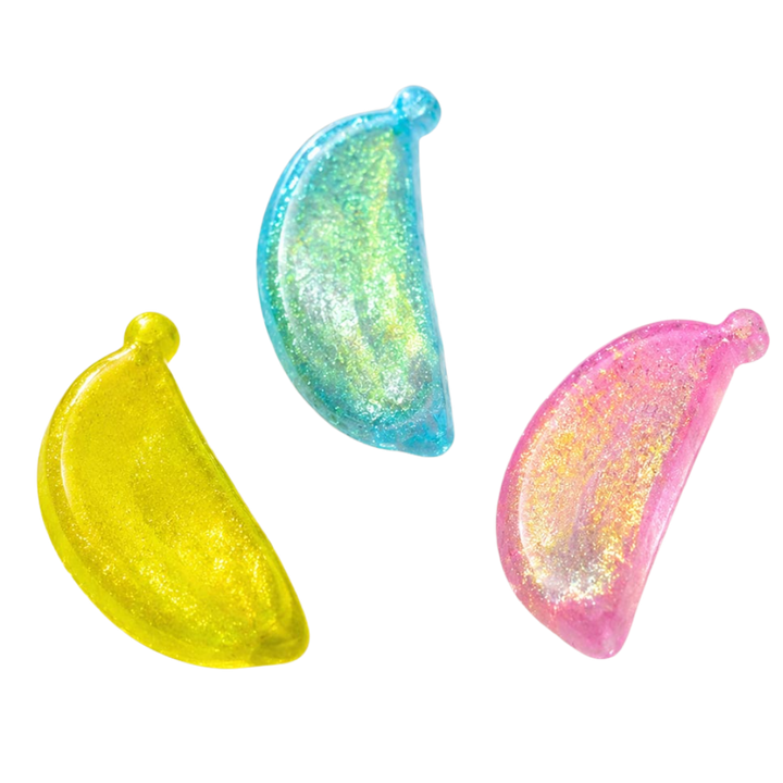 Glitter Banana Squish Toy
