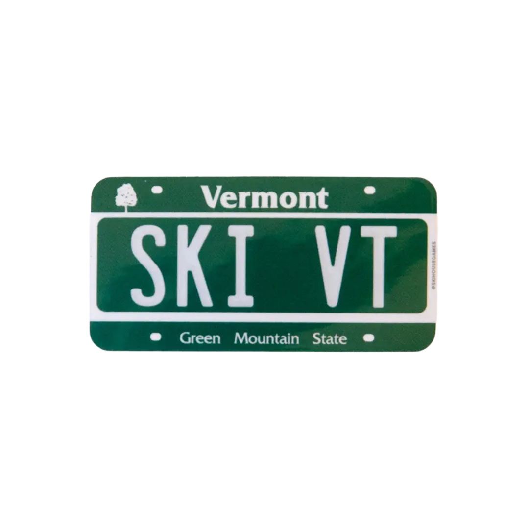 Ski Vt - Vermont License Plate Sticker