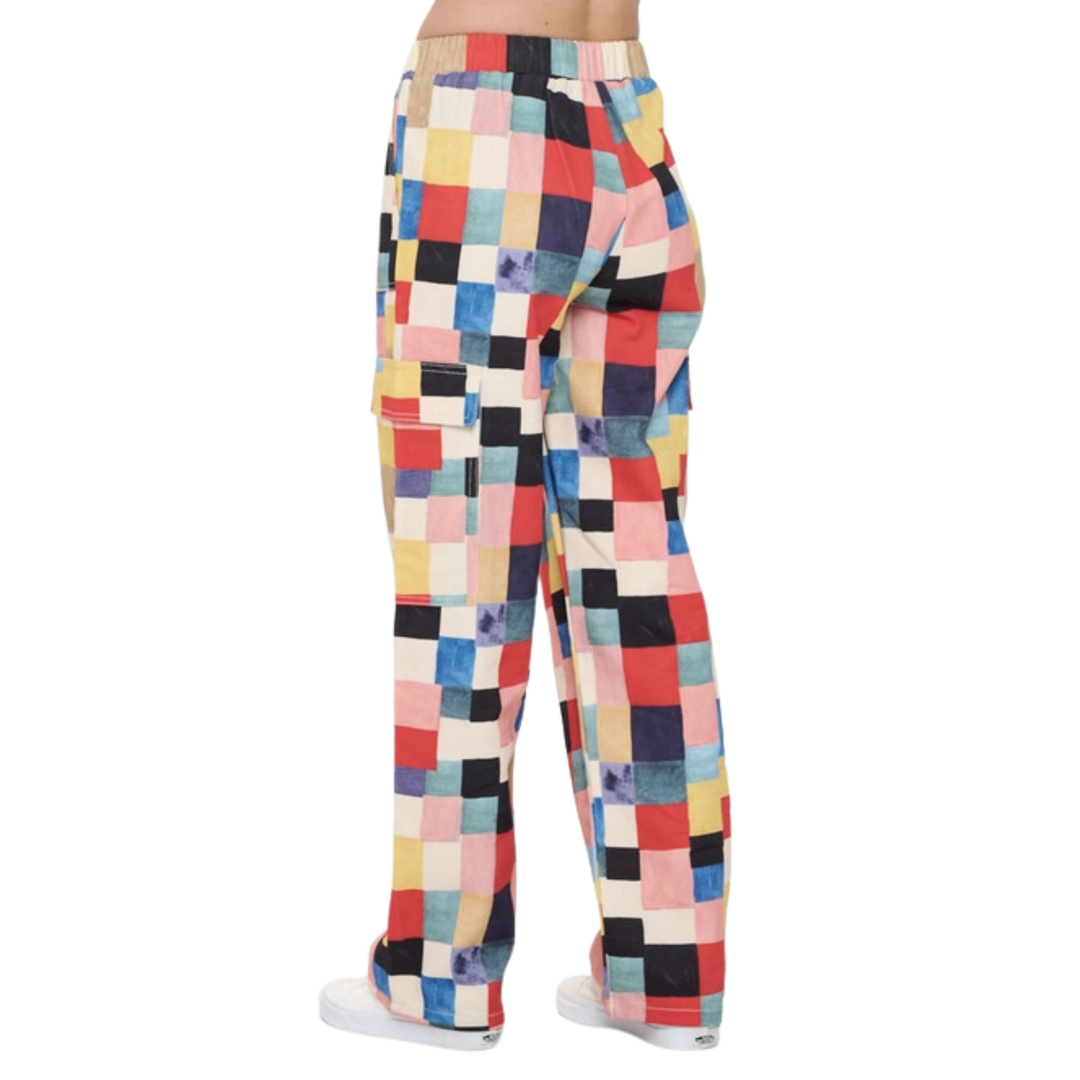 Multi Color Patch Cargo Pants