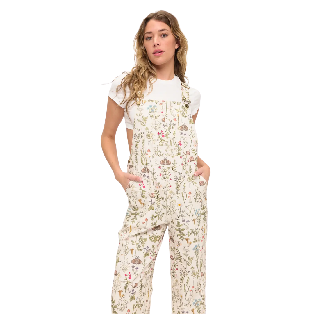 Moth and Meadow Floral Overalls