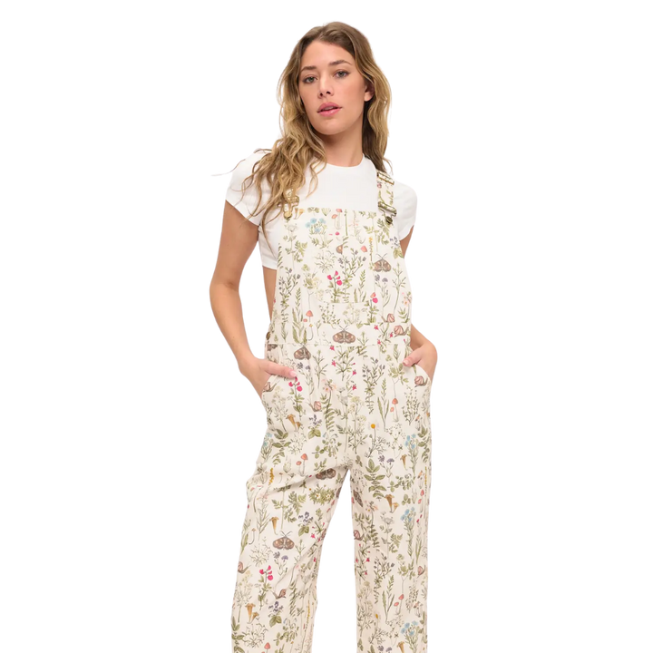 Moth and Meadow Floral Overalls