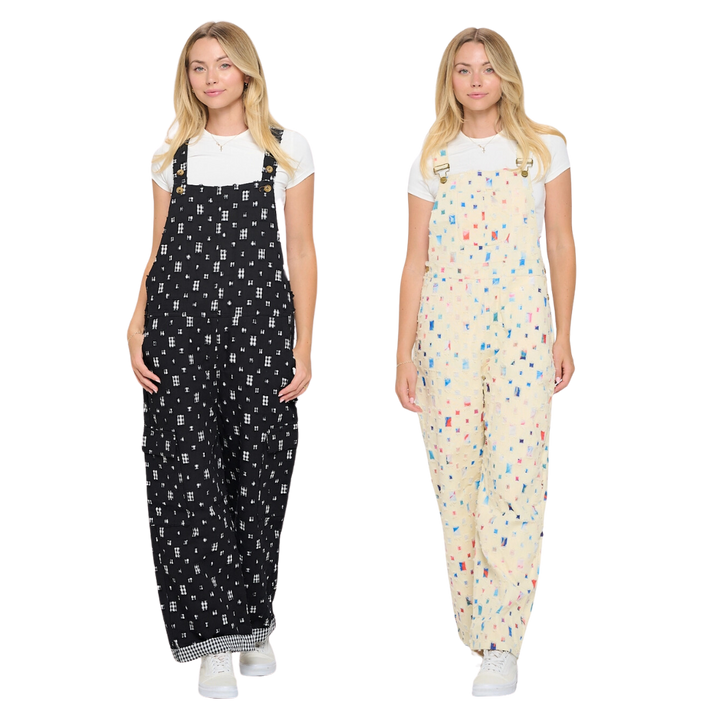 Patch All Over Cotton Overalls