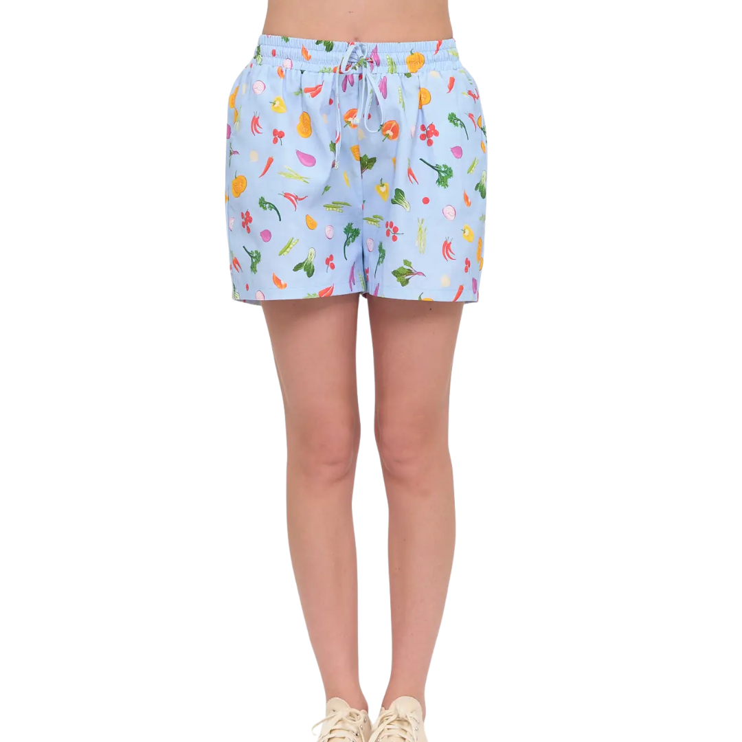 Colorful Garden Vegetables Shorts