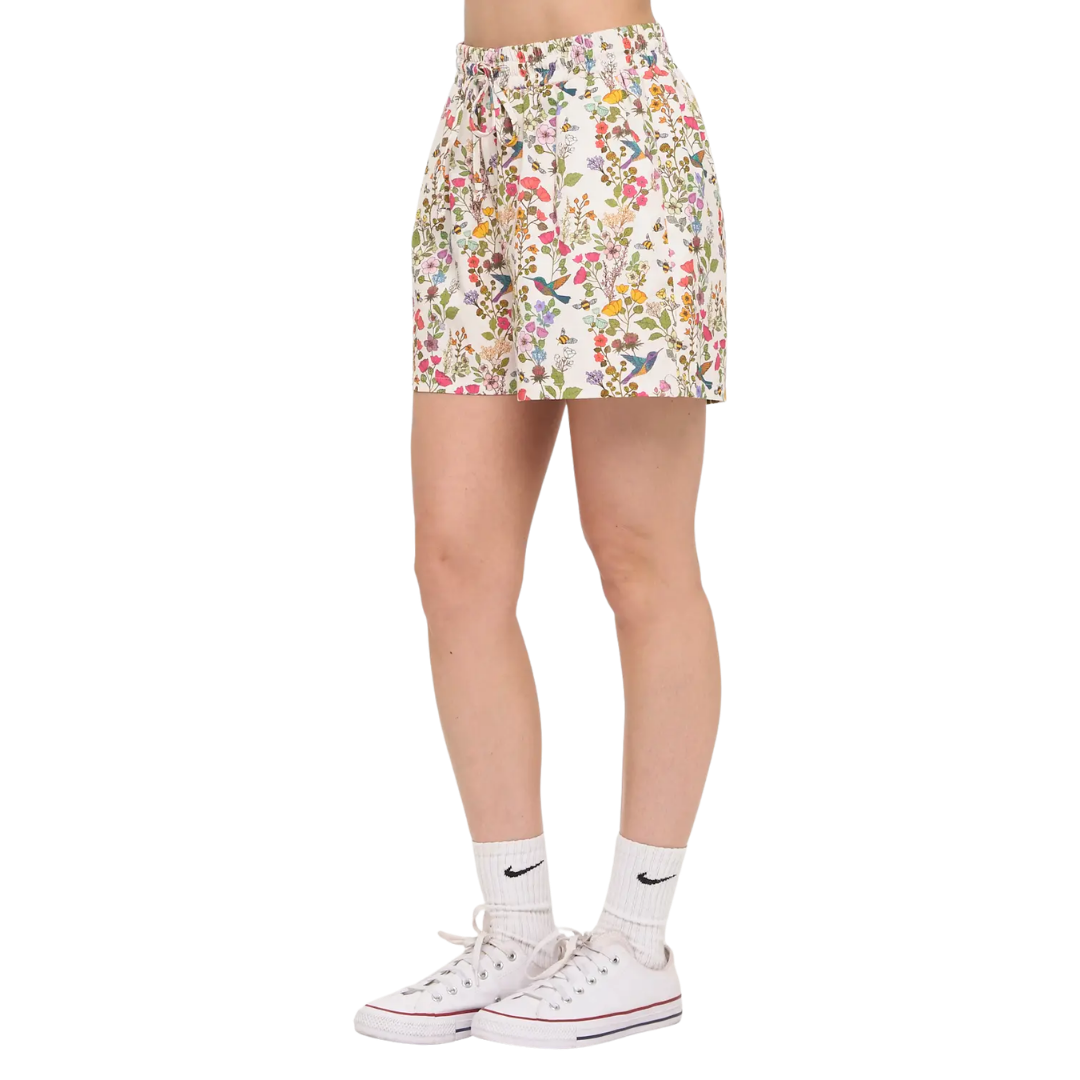 Floral Humming Bird Shorts