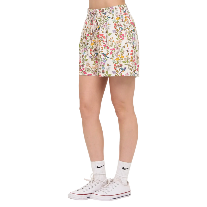 Floral Humming Bird Shorts