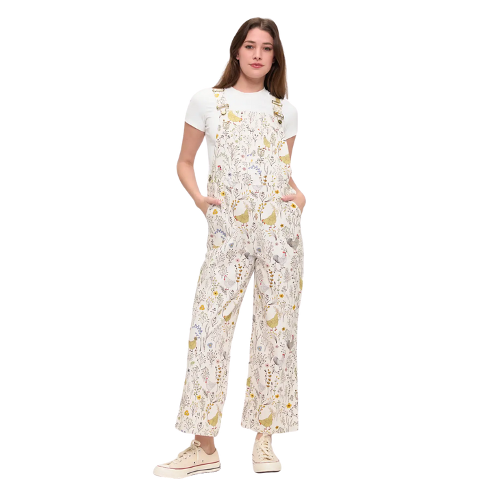 Rooster Floral Overalls